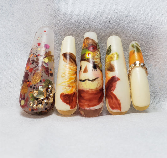 Scarecrow Nails - one of a kind